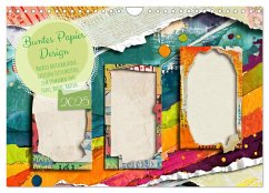 Buntes Papier Design (Wandkalender 2025 DIN A4 quer), CALVENDO Monatskalender