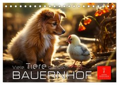 Viele Tiere auf dem Bauernhof (Tischkalender 2025 DIN A5 quer), CALVENDO Monatskalender