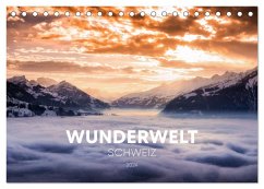 Wunderwelt Schweiz (Tischkalender 2025 DIN A5 quer), CALVENDO Monatskalender