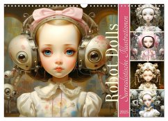 Roboter Puppen. Surrealistische Illustrationen (Wandkalender 2025 DIN A3 quer), CALVENDO Monatskalender - Calvendo;Hurley, Rose