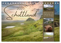 Schottland - Reise durch die Highlands und zur Isle of Skye (Tischkalender 2025 DIN A5 quer), CALVENDO Monatskalender