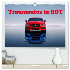 Traumautos in Rot (hochwertiger Premium Wandkalender 2025 DIN A2 quer), Kunstdruck in Hochglanz