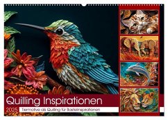 Quilling Inspirationen (Wandkalender 2025 DIN A2 quer), CALVENDO Monatskalender