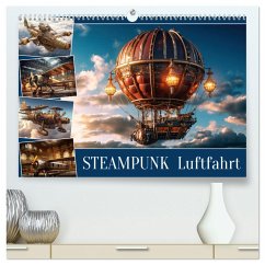 Steampunk Luftfahrt (hochwertiger Premium Wandkalender 2025 DIN A2 quer), Kunstdruck in Hochglanz