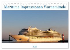 Maritime Impressionen Warnemünde (Tischkalender 2025 DIN A5 quer), CALVENDO Monatskalender