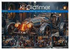 KI-Oldtimer (Wandkalender 2025 DIN A2 quer), CALVENDO Monatskalender