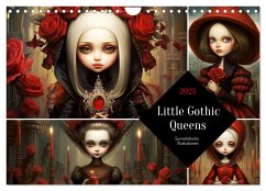 Little Gothic Queens. Surrealistische Illustrationen (Wandkalender 2025 DIN A4 quer), CALVENDO Monatskalender
