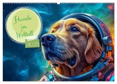 Hunde im Weltall (Wandkalender 2025 DIN A2 quer), CALVENDO Monatskalender - Calvendo;Kowalski, Rupert