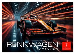 Rennwagen Fantasien (Wandkalender 2025 DIN A2 quer), CALVENDO Monatskalender