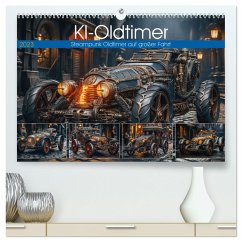 KI-Oldtimer (hochwertiger Premium Wandkalender 2025 DIN A2 quer), Kunstdruck in Hochglanz