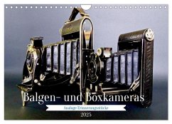 Balgen- und Boxkameras - Analoge Erinnerungsstücke (Wandkalender 2025 DIN A4 quer), CALVENDO Monatskalender