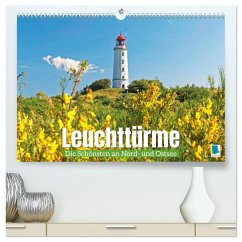 Leuchttürme: Die Schönsten an Nord- und Ostsee (hochwertiger Premium Wandkalender 2025 DIN A2 quer), Kunstdruck in Hochglanz - Calvendo