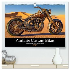 Fantasie Custom Bikes - Eine Hommage rund um den Globus (hochwertiger Premium Wandkalender 2025 DIN A2 quer), Kunstdruck in Hochglanz - Calvendo;Frost, Anja
