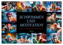 Schwimmen und Motivation (Wandkalender 2025 DIN A4 quer), CALVENDO Monatskalender
