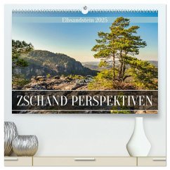 Zschand Perspektiven - Elbsandstein (hochwertiger Premium Wandkalender 2025 DIN A2 quer), Kunstdruck in Hochglanz