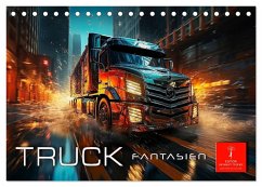 Truck Fantasien (Tischkalender 2025 DIN A5 quer), CALVENDO Monatskalender