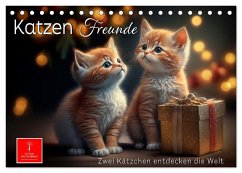 Katzen Freunde (Tischkalender 2025 DIN A5 quer), CALVENDO Monatskalender