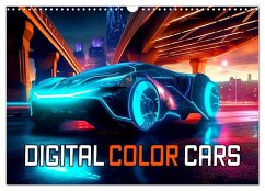 Digital Color Cars (Wandkalender 2025 DIN A3 quer), CALVENDO Monatskalender