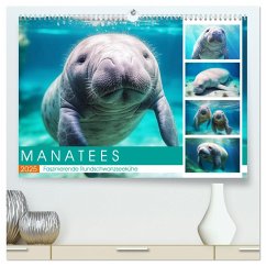 Manatees. Faszinierende Rundschwanzseekühe (hochwertiger Premium Wandkalender 2025 DIN A2 quer), Kunstdruck in Hochglanz