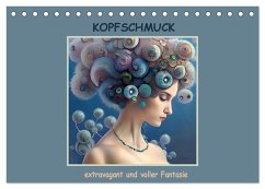 Kopfschmuck - extravagant und voller Fantasie (Tischkalender 2025 DIN A5 quer), CALVENDO Monatskalender