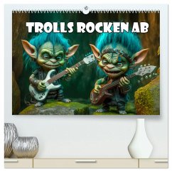 Trolls rocken ab (hochwertiger Premium Wandkalender 2025 DIN A2 quer), Kunstdruck in Hochglanz - Calvendo;Brunner-Klaus, Liselotte