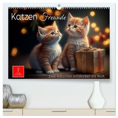 Katzen Freunde (hochwertiger Premium Wandkalender 2025 DIN A2 quer), Kunstdruck in Hochglanz