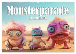 Monsterparade im Anmarsch (Wandkalender 2025 DIN A2 quer), CALVENDO Monatskalender