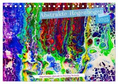 Abstrakte Regenbogen (Tischkalender 2025 DIN A5 quer), CALVENDO Monatskalender