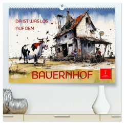 Da ist was los auf dem Bauernhof (hochwertiger Premium Wandkalender 2025 DIN A2 quer), Kunstdruck in Hochglanz