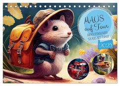 Maus auf Tour - Abenteuerkalender für Kids mit Planer (Tischkalender 2025 DIN A5 quer), CALVENDO Monatskalender - Calvendo;Frost, Anja