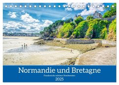 Normandie und Bretagne - Frankreichs schöner Nordwesten (Tischkalender 2025 DIN A5 quer), CALVENDO Monatskalender
