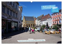 Minden - Eindrücke aus der historischen Stadt an der Weser (Wandkalender 2025 DIN A2 quer), CALVENDO Monatskalender