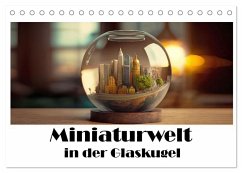 Miniaturwelt in der Glaskugel (Tischkalender 2025 DIN A5 quer), CALVENDO Monatskalender