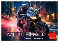 Motorrad Fantasien (Wandkalender 2025 DIN A2 quer), CALVENDO Monatskalender