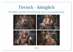 Tierisch - Königlich (Wandkalender 2025 DIN A2 quer), CALVENDO Monatskalender