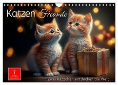 Katzen Freunde (Wandkalender 2025 DIN A4 quer), CALVENDO Monatskalender - Calvendo;Roder, Peter