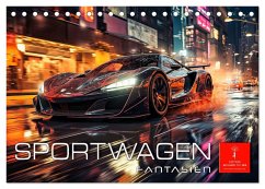 Sportwagen Fantasien (Tischkalender 2025 DIN A5 quer), CALVENDO Monatskalender