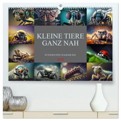 Kleine Tiere ganz nah (hochwertiger Premium Wandkalender 2025 DIN A2 quer), Kunstdruck in Hochglanz