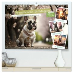 Französische Bulldoggen (hochwertiger Premium Wandkalender 2025 DIN A2 quer), Kunstdruck in Hochglanz - Calvendo;Gierok-Latniak, Steffen