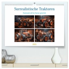 Surrealistische Traktoren (hochwertiger Premium Wandkalender 2025 DIN A2 quer), Kunstdruck in Hochglanz