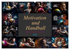 Motivation und Handball (Wandkalender 2025 DIN A2 quer), CALVENDO Monatskalender