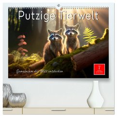 Putzige Tierwelt - gemeinsam die Welt entdecken (hochwertiger Premium Wandkalender 2025 DIN A2 quer), Kunstdruck in Hochglanz - Calvendo;Roder, Peter