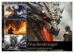 Drachenkrieger (Wandkalender 2025 DIN A2 quer), CALVENDO Monatskalender