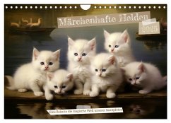 Märchenhafte Helden - Eine Reise in die magische Welt unserer Katzen (Wandkalender 2025 DIN A4 quer), CALVENDO Monatskalender
