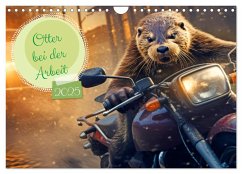 Otter bei der Arbeit (Wandkalender 2025 DIN A4 quer), CALVENDO Monatskalender