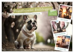 Französische Bulldoggen (Wandkalender 2025 DIN A2 quer), CALVENDO Monatskalender