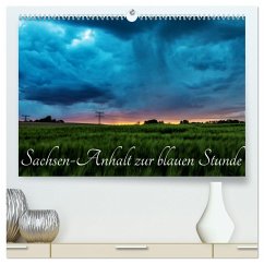Sachsen-Anhalt zur blauen Stunde (hochwertiger Premium Wandkalender 2025 DIN A2 quer), Kunstdruck in Hochglanz
