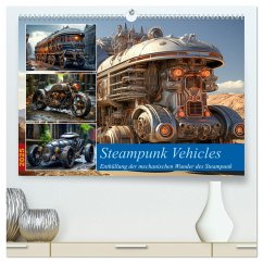 Steampunk Vehicles (hochwertiger Premium Wandkalender 2025 DIN A2 quer), Kunstdruck in Hochglanz