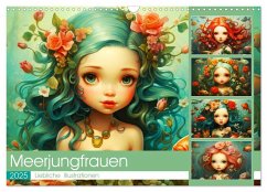 Zauberhafte Meerjungfrauen. Liebliche Illustrationen (Wandkalender 2025 DIN A3 quer), CALVENDO Monatskalender - Calvendo;Hurley, Rose