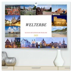 Welterbe - Kultur und Natur in Deutschland (hochwertiger Premium Wandkalender 2025 DIN A2 quer), Kunstdruck in Hochglanz